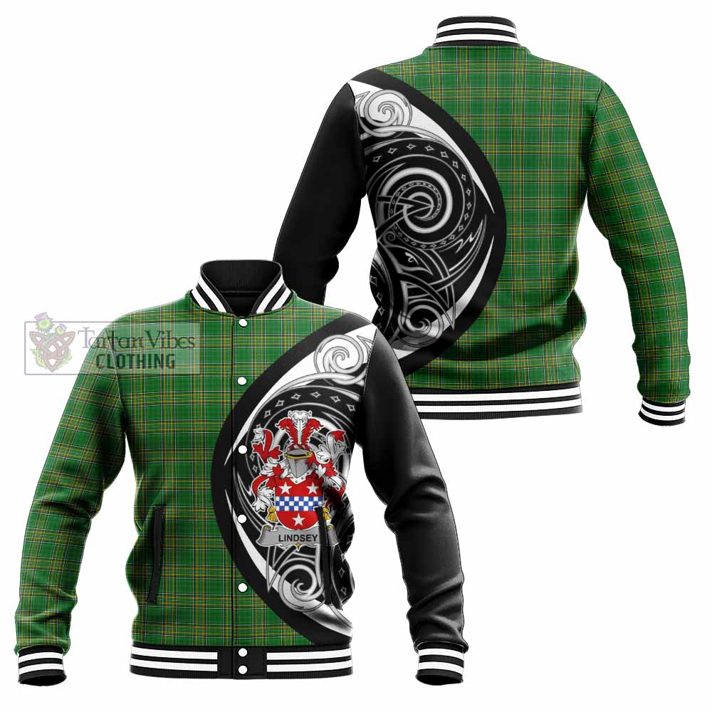 Tartan Vibes Clothing Lindsey Irish Clan Baseball Jacket Celtic Circle Style
