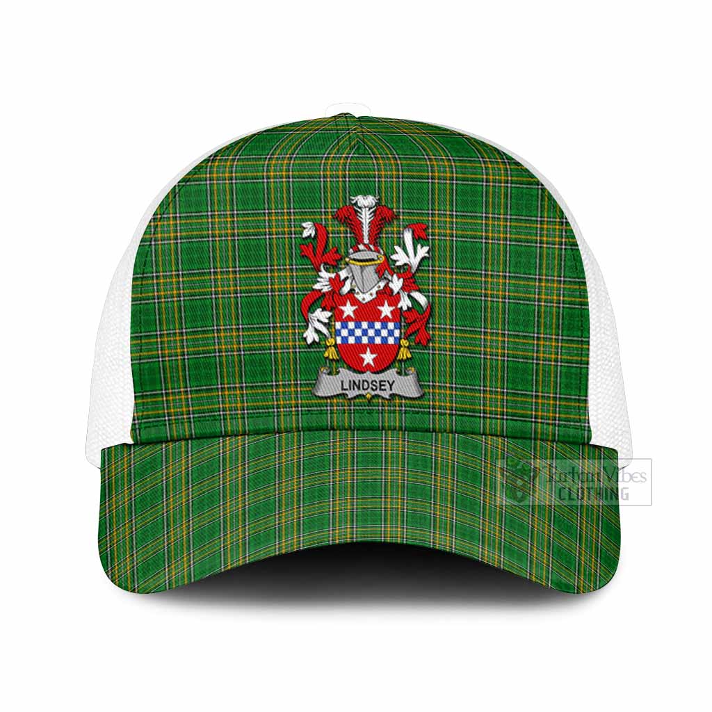 Lindsey Irish Coat of Arms Tartan Mesh Trucker Cap