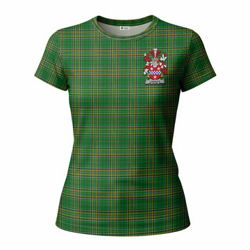 Lindsey Irish Coat of Arms Tartan Women T shirt