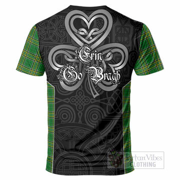 Lindsey Irish Crest Tartan T-Shirt Erin Go Bragh Celtic Knot Shamrock Inspired