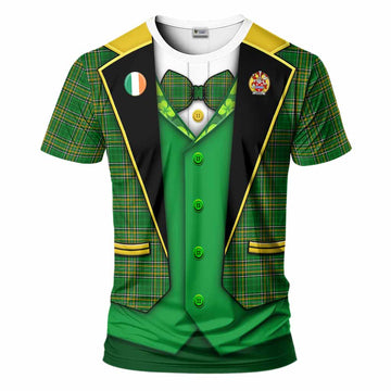 Lindsey Irish Tartan Crest T-Shirt St Patricks Day Shamrock Suit Costume Inspired