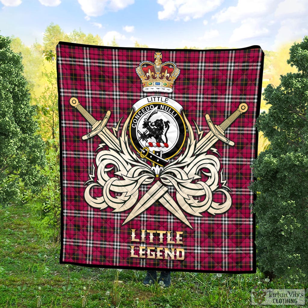 Tartan Vibes Clothing Little Tartan Quilt with Clan Crest and the Golden Sword of Courageous Legacy
