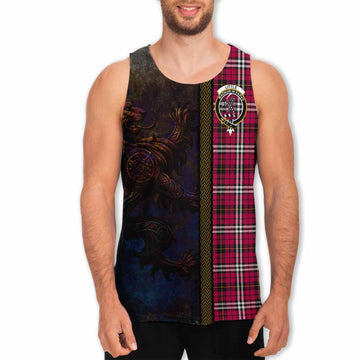 Little Tartan Family Crest Men's Tank Top Alba Gu Brath Be Brave Lion Ancient Style