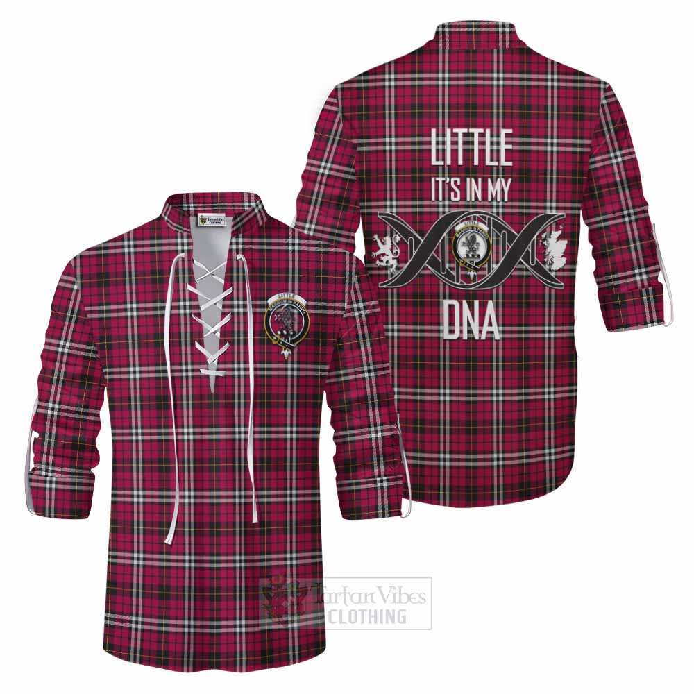 Tartan Vibes Clothing Little Tartan Ghillie Kilt Shirt with Family Crest DNA In Me Style