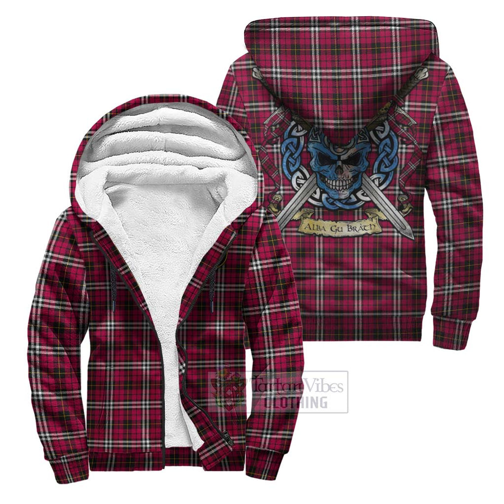 Tartan Vibes Clothing Little Tartan Sherpa Hoodie with Family Crest Celtic Skull Style