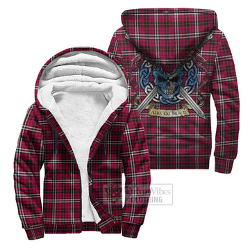 Tartan Vibes Clothing Little Tartan Sherpa Hoodie with Family Crest Celtic Skull Style