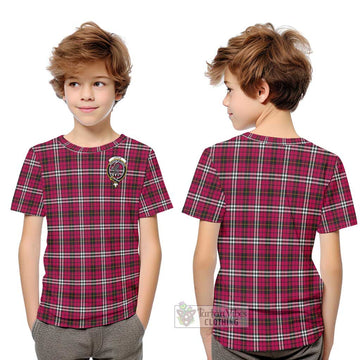 Little Tartan Kid T-Shirt with Family Crest Youth XL Size14 - Tartanvibesclothing Shop