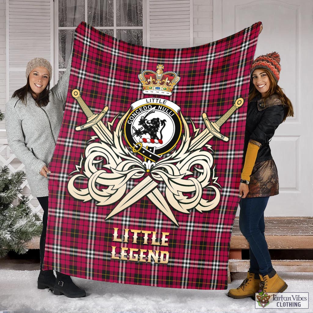 Tartan Vibes Clothing Little Tartan Blanket with Clan Crest and the Golden Sword of Courageous Legacy