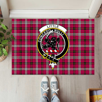 Little Tartan Rubber Doormat with Family Crest