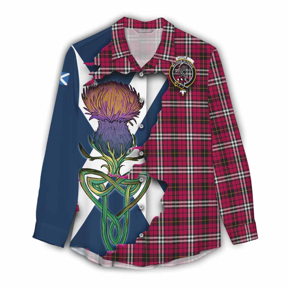 Tartan Vibes Clothing Little Tartan Family Crest Women's Casual Shirt Scottish Thistle Celtic Inspired