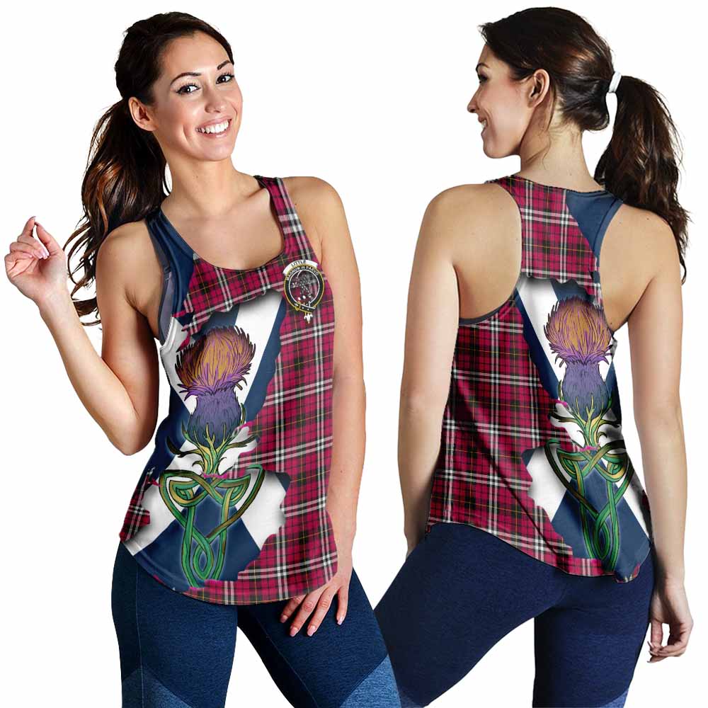 Tartan Vibes Clothing Little Tartan Family Crest Women's Racerback Tanks Scottish Thistle Celtic Inspired