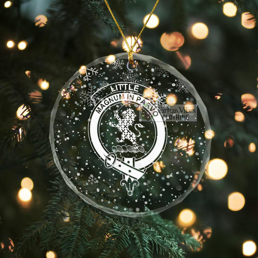 Tartan Vibes Clothing Little Clan Crest Christmas Glass Ornament