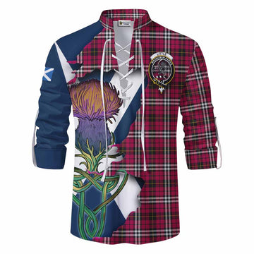Tartan Vibes Clothing Little Tartan Family Crest Ghillie Kilt Shirt Scottish Thistle Celtic Inspired