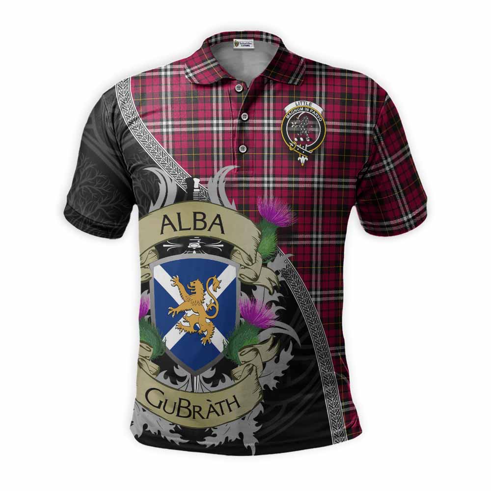 Tartan Vibes Clothing Little Tartan Family Crest Polo Shirt Lion Rampant Royal Thistle Shield Celtic Inspired