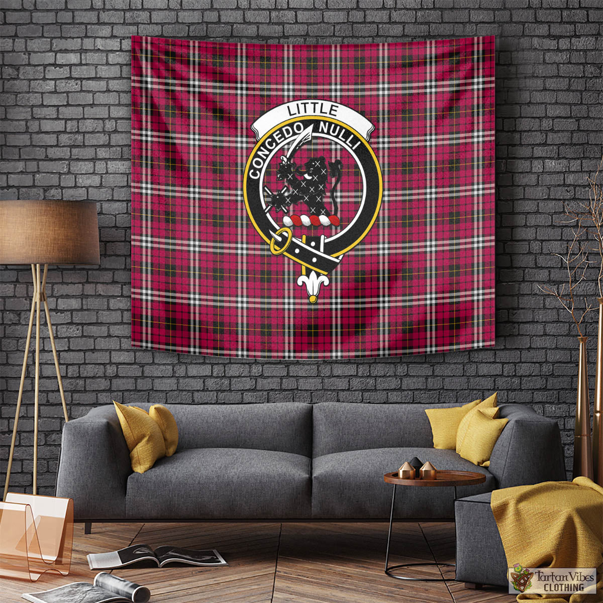 Tartan Vibes Clothing Little Tartan Tapestry Wall Hanging and Home Decor for Room with Family Crest