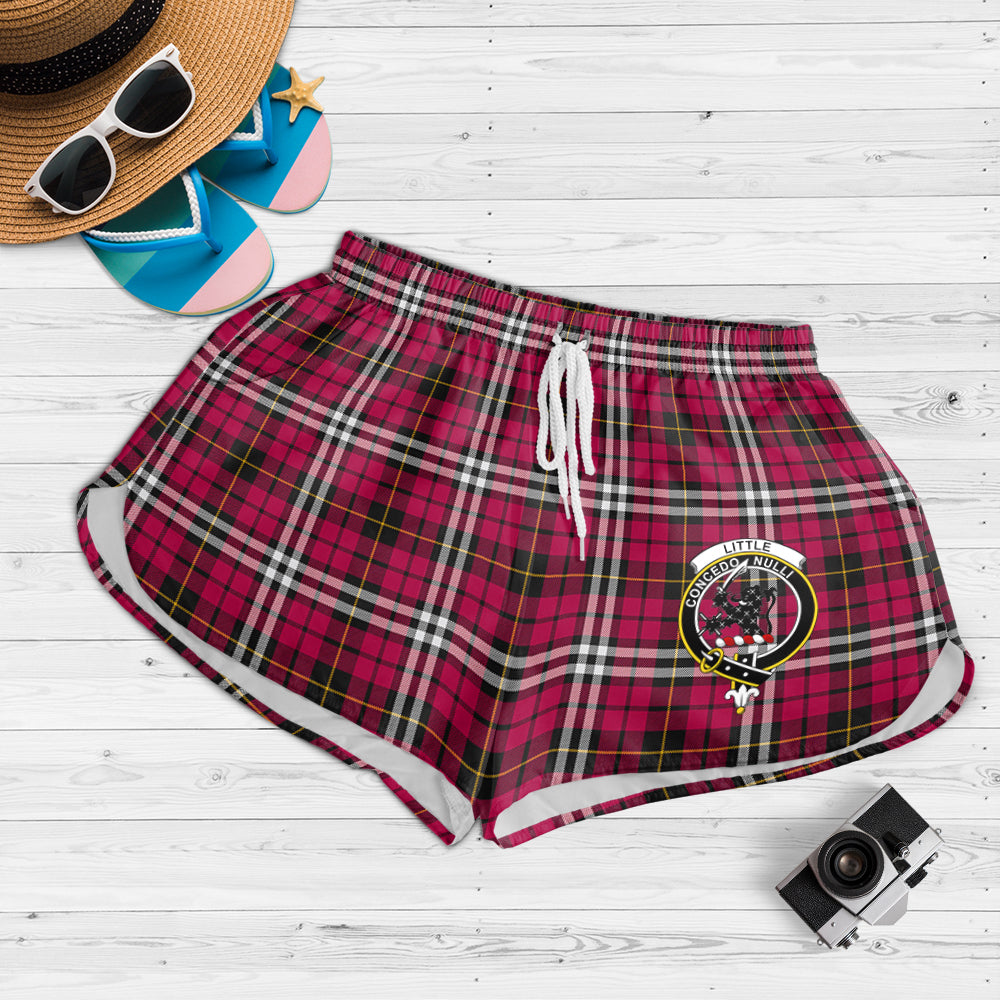little-tartan-womens-shorts-with-family-crest