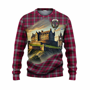 Tartan Vibes Clothing Little Tartan Family Crest Knitted Sweater with Scottish Ancient Castle Style