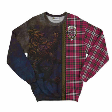 Little Tartan Family Crest Sweatshirt Alba Gu Brath Be Brave Lion Ancient Style