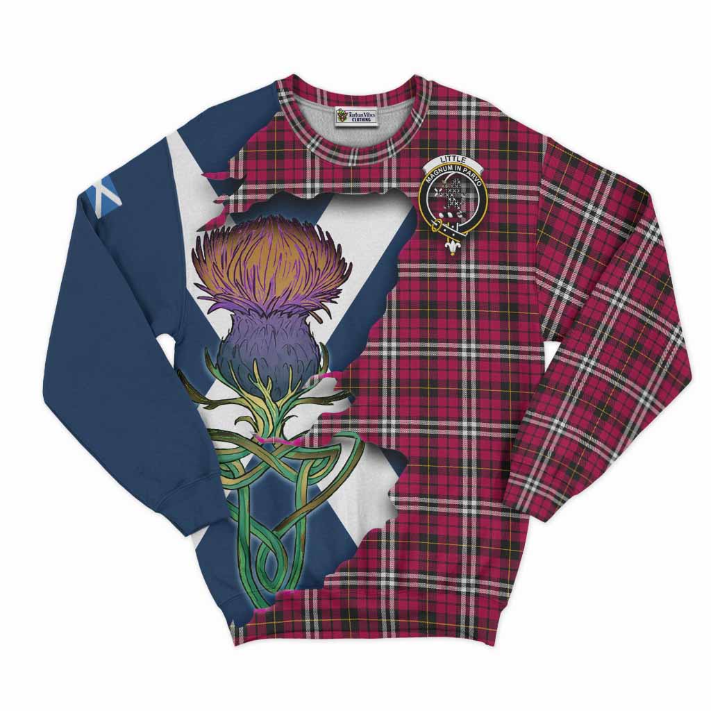 Tartan Vibes Clothing Little Tartan Family Crest Sweatshirt Scottish Thistle Celtic Inspired