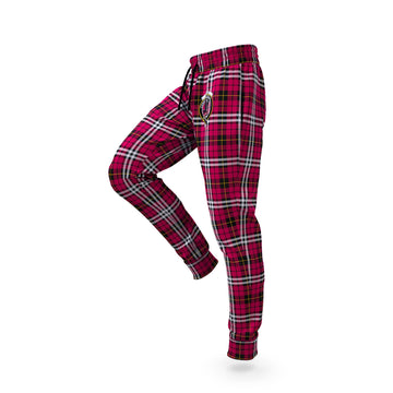 Little Tartan Joggers Pants with Family Crest