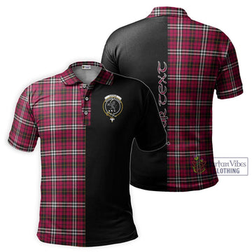 Little Tartan Polo Shirt with Family Crest and Half Of Me Style Kid - Tartanvibesclothing Shop