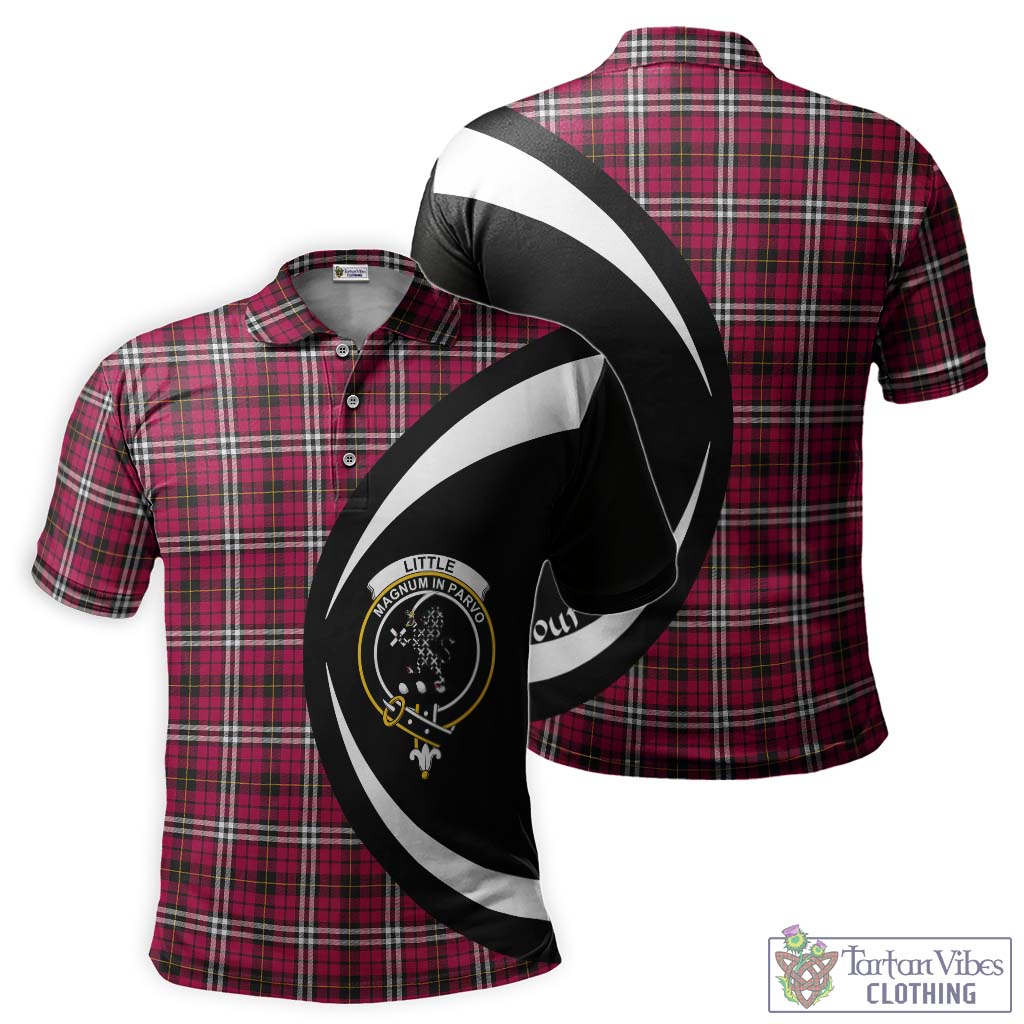 Little Tartan Men's Polo Shirt with Family Crest Circle Style Kid - Tartan Vibes Clothing