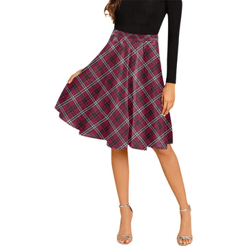 Little Tartan Melete Pleated Midi Skirt Cross Style