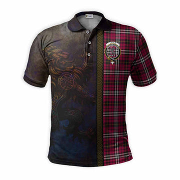 Tartan Vibes Clothing Little Tartan Family Crest Polo Shirt Alba Gu Brath Be Brave Lion Ancient Style