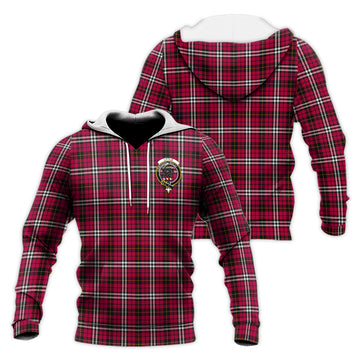 Little Tartan Knitted Hoodie with Family Crest