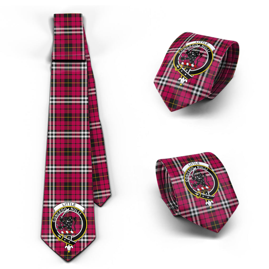 Little Tartan Classic Necktie with Family Crest Necktie One Size - Tartan Vibes Clothing