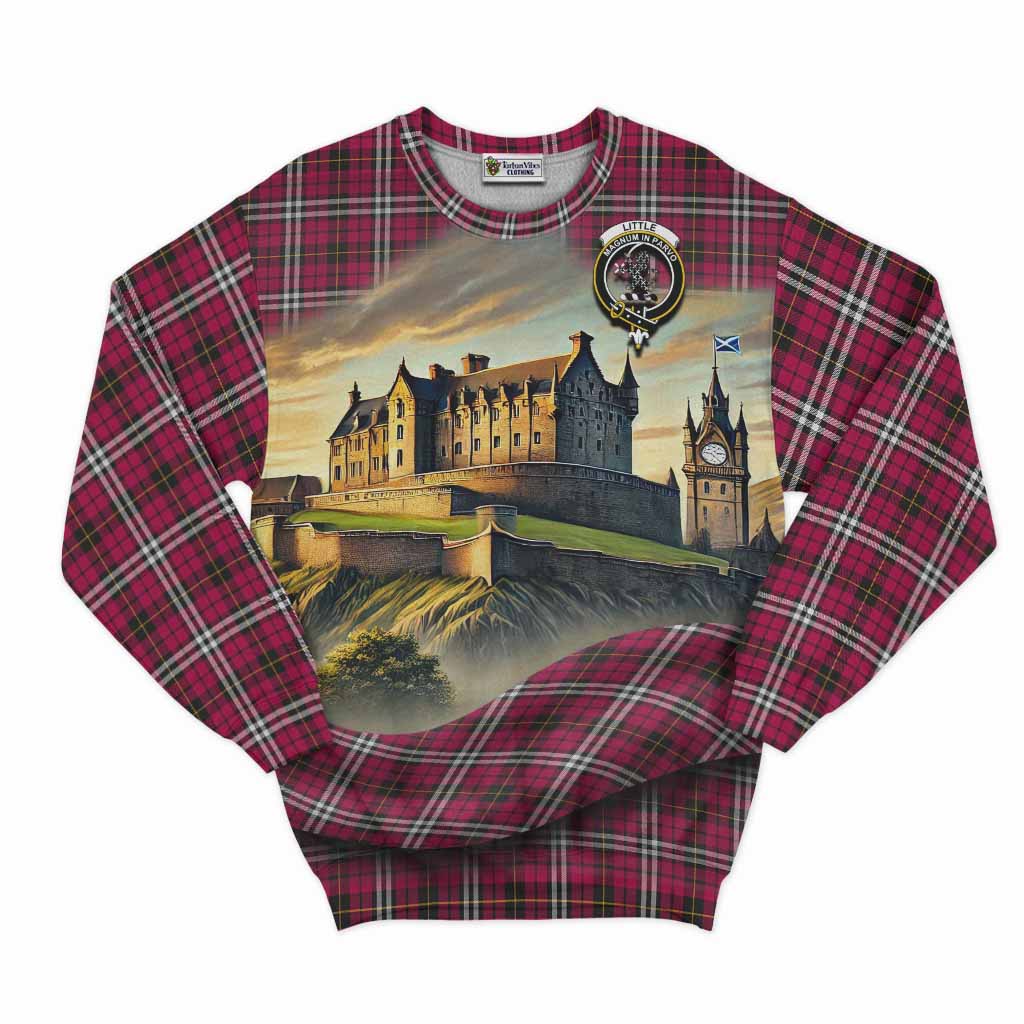 Tartan Vibes Clothing Little Tartan Family Crest Sweatshirt with Scottish Ancient Castle Style