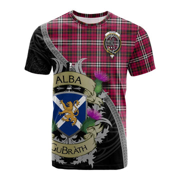 Tartan Vibes Clothing Little Tartan Family Crest Cotton T-shirt Lion Rampant Royal Thistle Shield Celtic Inspired
