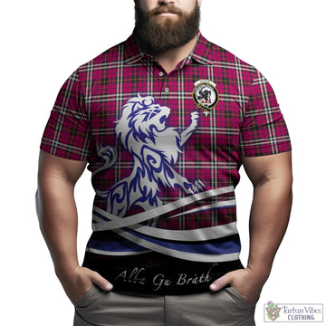 Little Tartan Polo Shirt with Alba Gu Brath Regal Lion Emblem