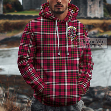 Little Tartan Cotton Hoodie with Family Crest Pullover Hoodie XS - Tartan Vibes Clothing