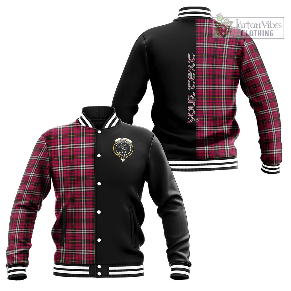 Little Tartan Baseball Jacket with Family Crest and Half Of Me Style Unisex - Tartanvibesclothing Shop