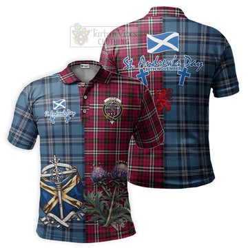 Little Tartan Polo Shirt Happy St. Andrew's Day Half Tartan Style