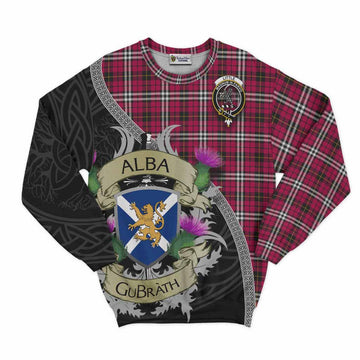 Little Tartan Family Crest Sweatshirt Lion Rampant Royal Thistle Shield Celtic Inspired