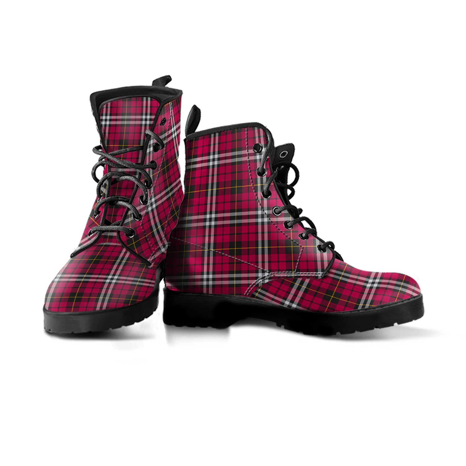 little-tartan-leather-boots