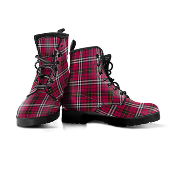 Little Tartan Leather Boots