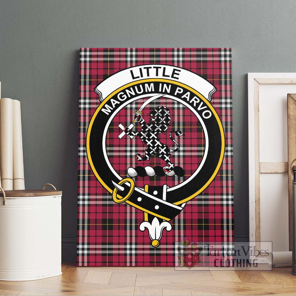 Little Tartan Canvas Print Wall Art with Family Crest Without Frame - Tartan Vibes Clothing