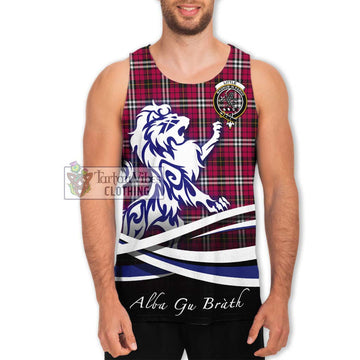 Little Tartan Men's Tank Top with Alba Gu Brath Regal Lion Emblem Men - Tartanvibesclothing Shop