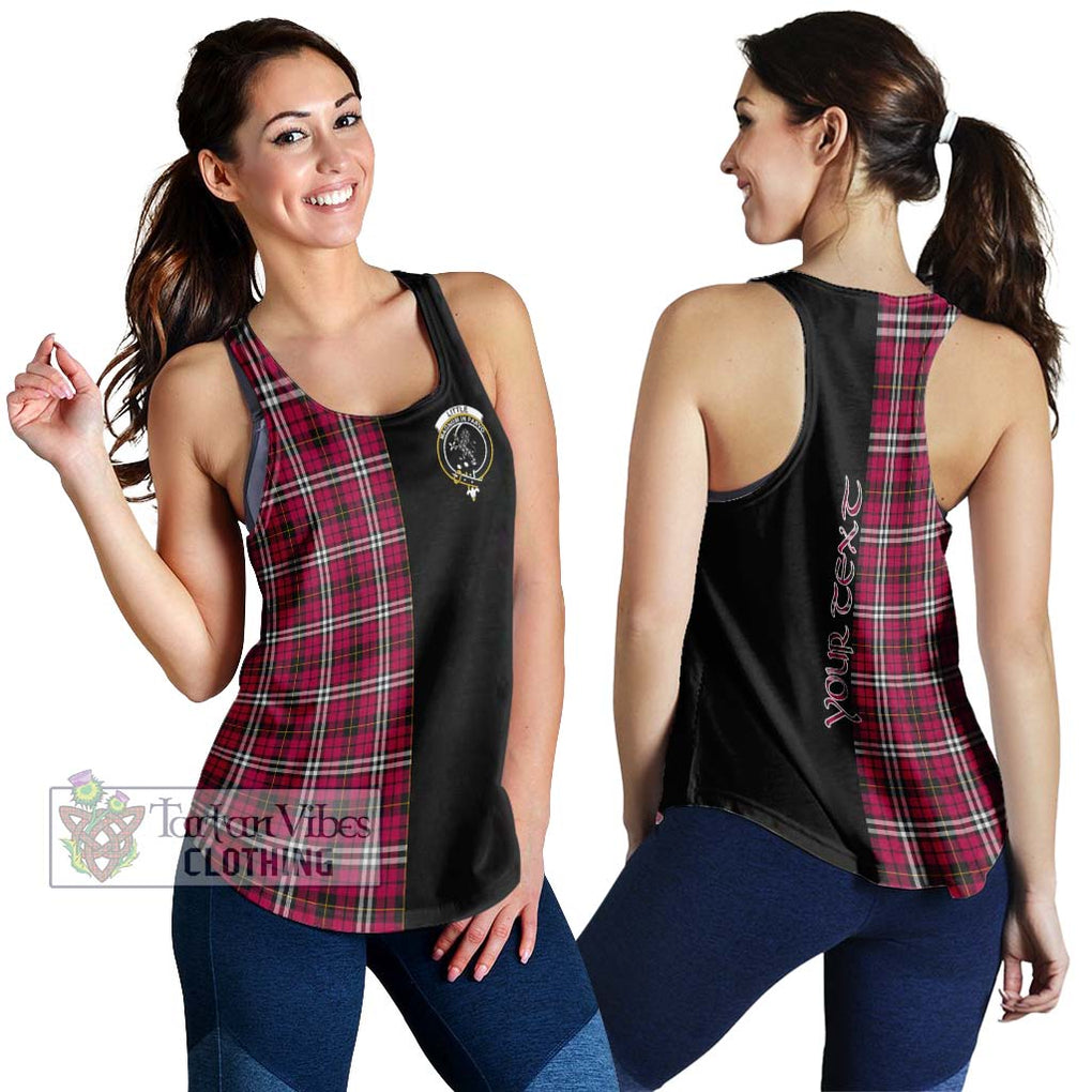 Little Tartan Women's Racerback Tanks with Family Crest and Half Of Me Style 4XL - Tartanvibesclothing Shop