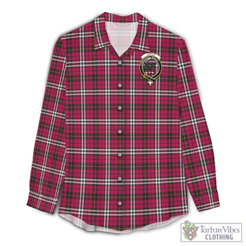 Tartan Vibes Clothing Little Tartan Womens Casual Shirt with Family Crest