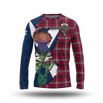 Little Tartan Family Crest Long Sleeve T-Shirt Scottish Thistle Celtic Inspired