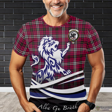 Little Tartan T-Shirt with Alba Gu Brath Regal Lion Emblem