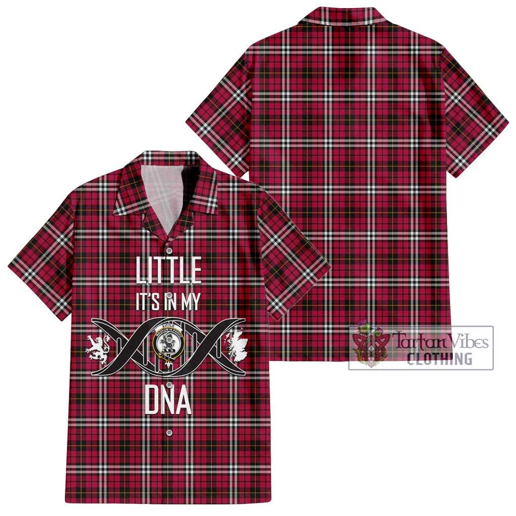 Little Tartan Short Sleeve Button Shirt with Family Crest DNA In Me Style Kid - Tartanvibesclothing Shop