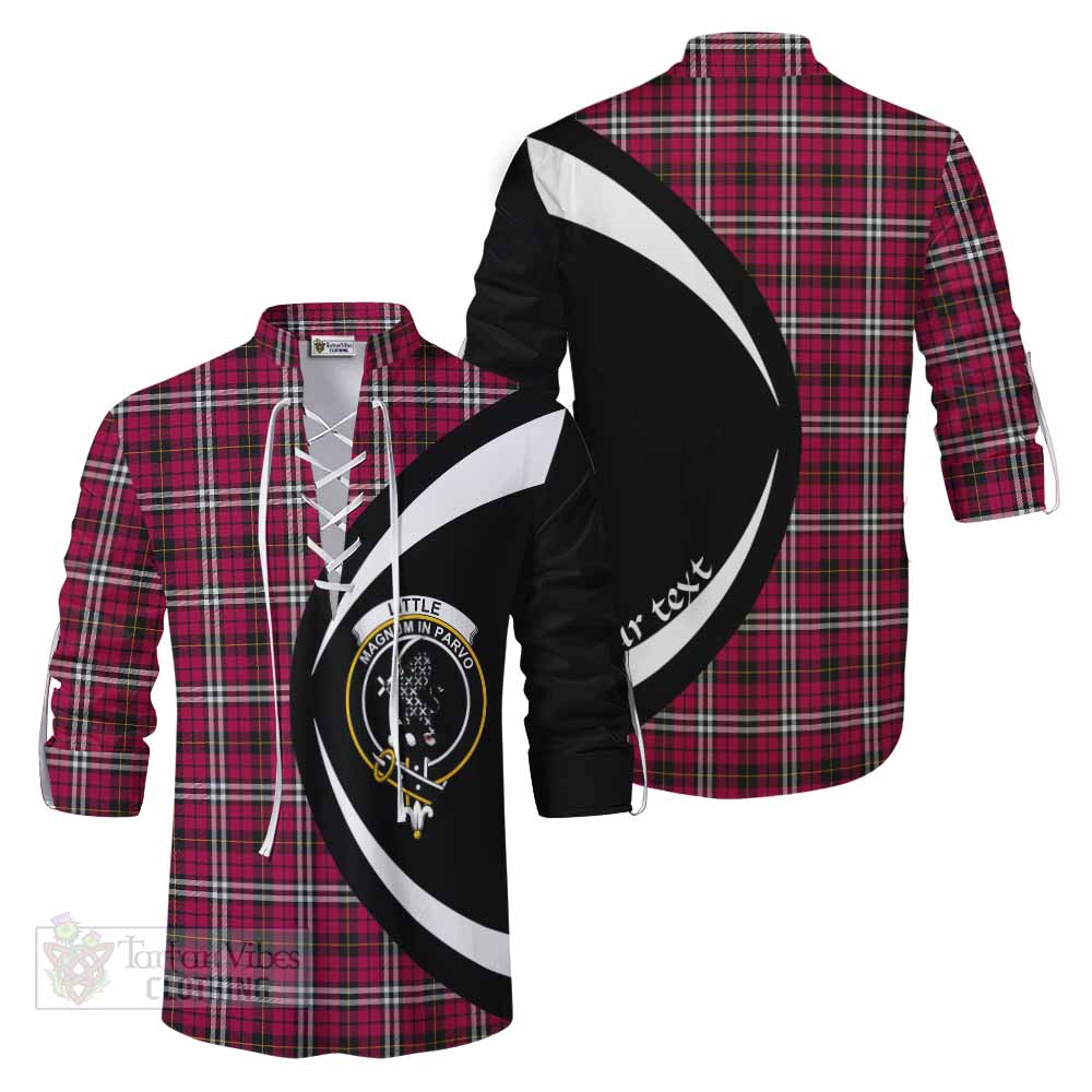 Tartan Vibes Clothing Little Tartan Ghillie Kilt Shirt with Family Crest Circle Style