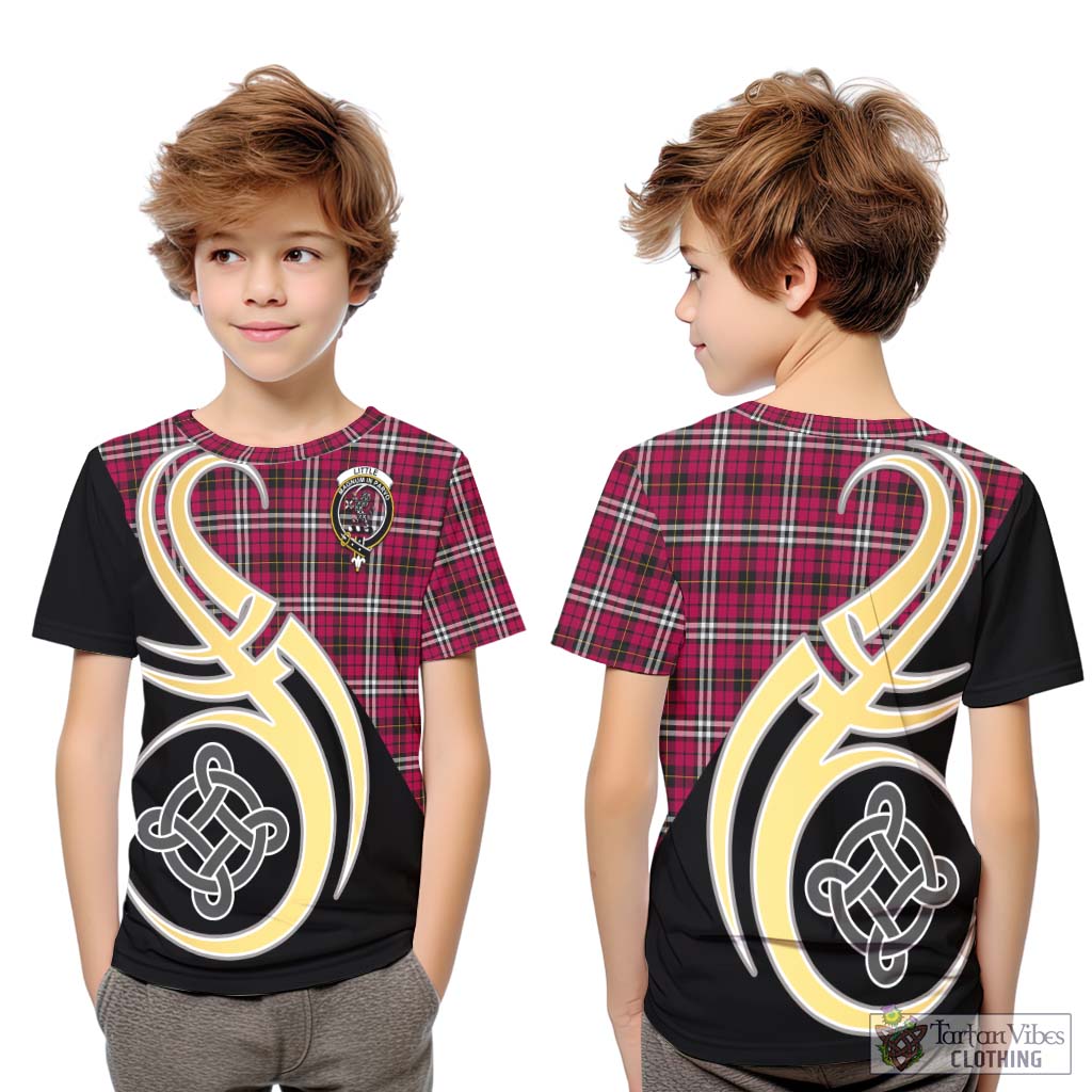 Little Tartan Kid T-Shirt with Family Crest and Celtic Symbol Style Youth XL Size14 - Tartan Vibes Clothing