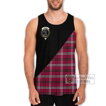 Little Tartan Men's Tank Top with Family Crest and Military Logo Style Men - Tartanvibesclothing Shop