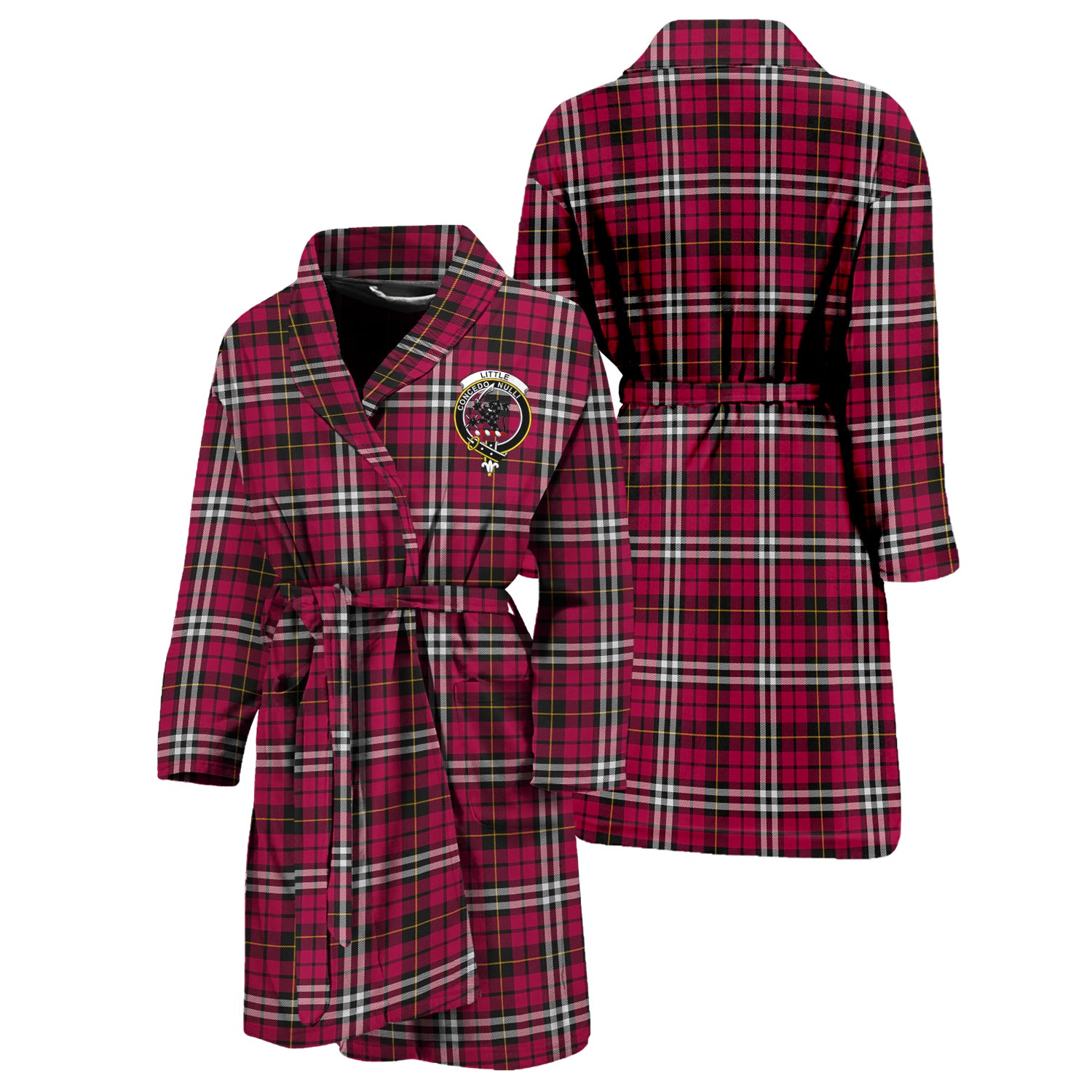 Little Tartan Bathrobe with Family Crest Unisex S - Tartan Vibes Clothing